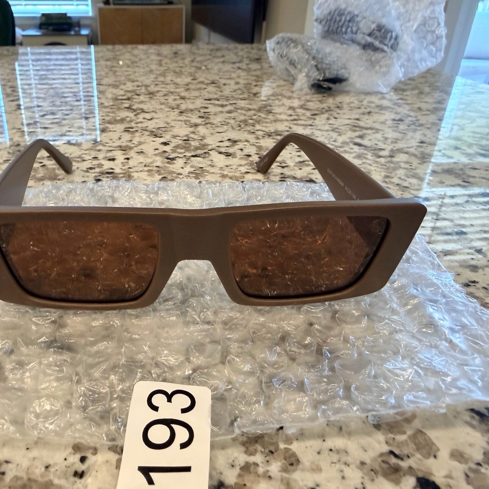 REVOLVE Taupe Rectangular Sunglasses NWT - image 1